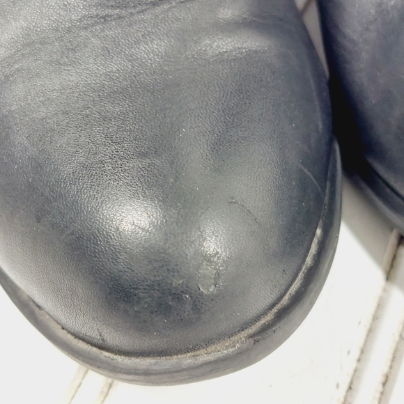 Lucky Brand Bartalino Black Leather Zip Detail Ankle Boots K238 - Picture 14 of 15